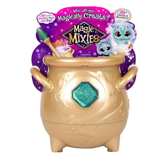 Magic Mixies Magical Cauldron with Plush Toy - Gold and Blue - Picture 6 of 7